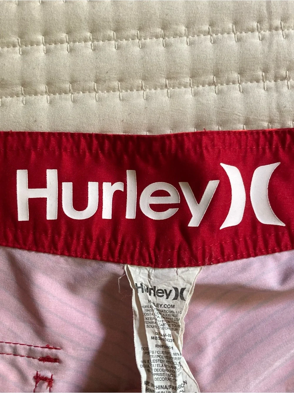 Hurley Phantom USA Olympic Board Shorts Men’s 32 Red 7” Unlined Surf Swim Beach
